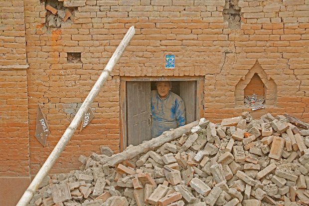 Jordskælvet ramte Nepal hårdt.
